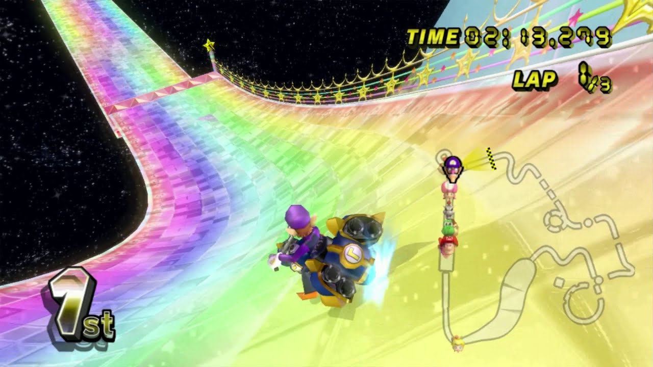 [60FPS] Mario Kart Wii: Custom Track - 3DS Rainbow Road (1080p HD)