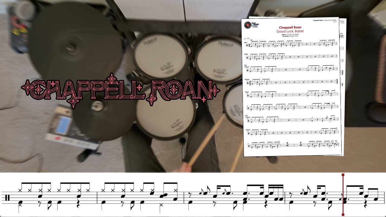 Chappell Roan - Good Luck, Babe! - Transcription Available - Drum Cover by Chef Cook