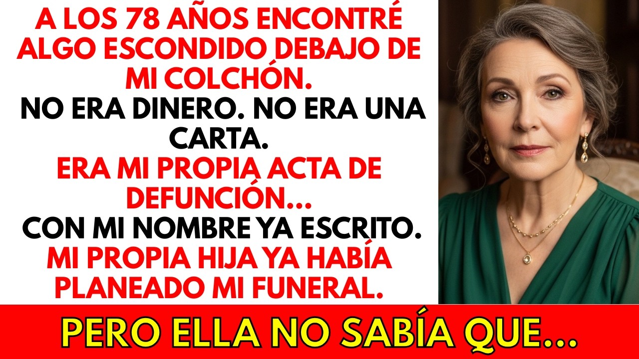 Encontré mi propia acta de defunción debajo del colchón — mi hija ya lo había planeado todo...