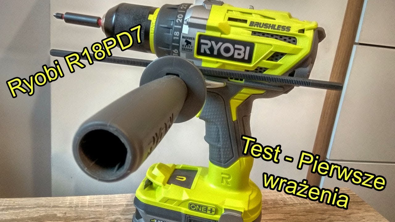 Wkrętarka Ryobi R18PD7 pierwsze wrażenia, test, porównanie z R18PD3