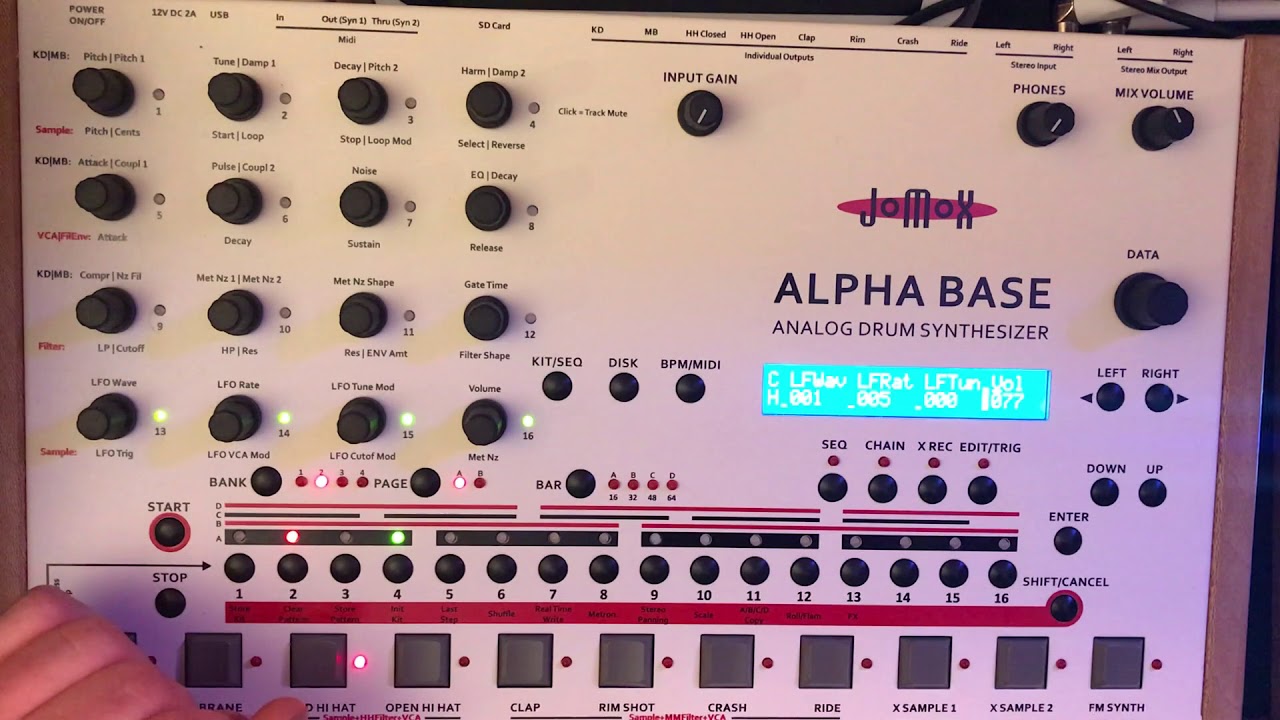 Jomox Alpha Base tutorial - Part I - Simple step editing and a little voice editing