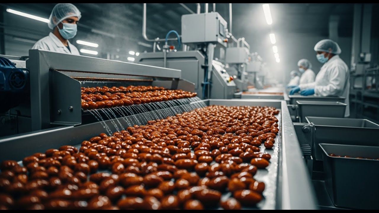 Industrial Dates Processing | Step-by-Step Factory Production Explained.