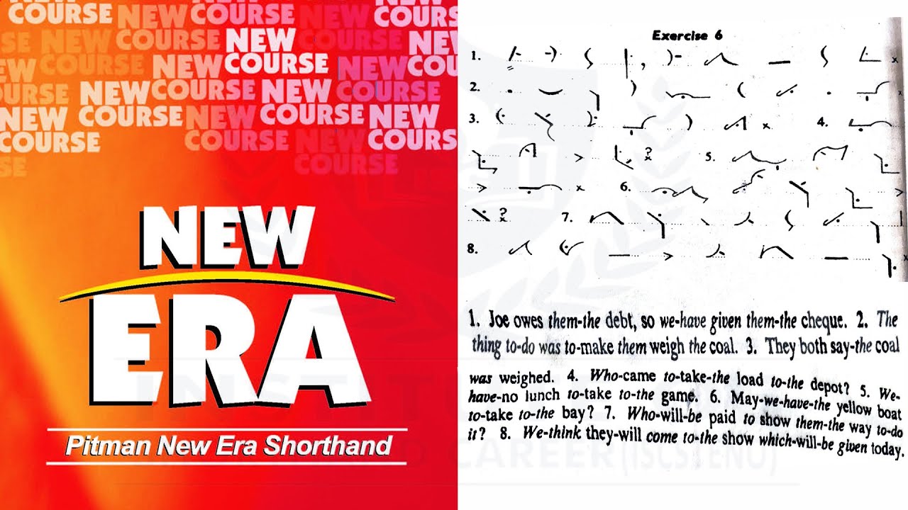 Exercise-6 | Audio Dictation | Pitman New Era Shorthand | Red Book | By Janvi Maám #iscsteno