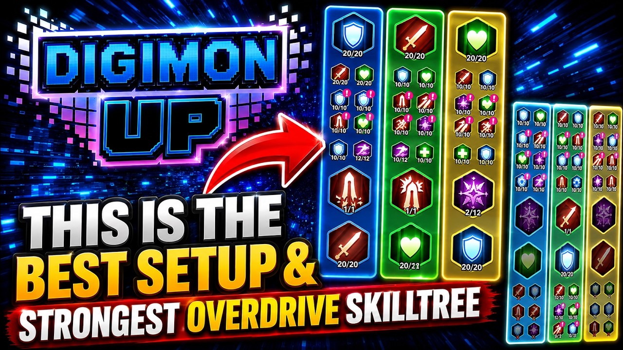 Digimon Up &mdash; ЛУЧШИЙ билд дерева навыков Overdrive! Максимум урона и силы! ПРОДВИНУТЫЙ ГАЙД!