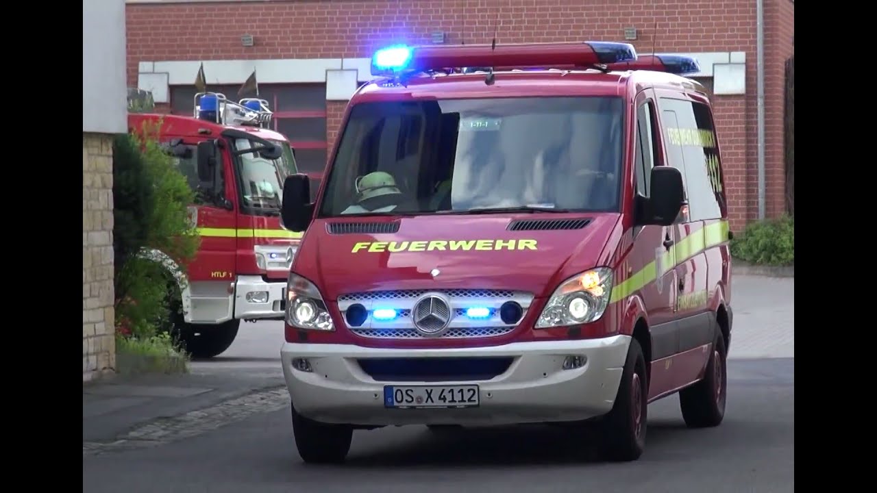(Komplette Alarmierung) Erweiterter Löschzug mit Sonderfahrzeugen BF Osnabrück