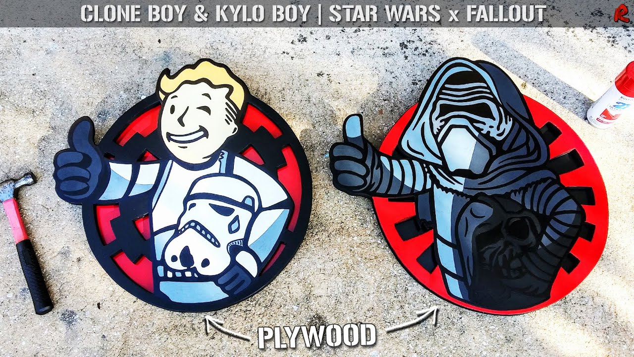 Clone Boy and Kylo Ren Boy DIY | Star Wars x Fallout mashups out of wood