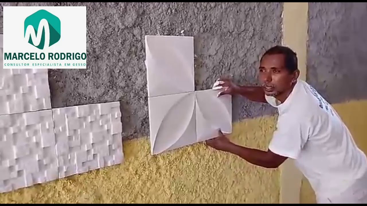 Técnicas em gesso 3d colando 3d com gesso comum