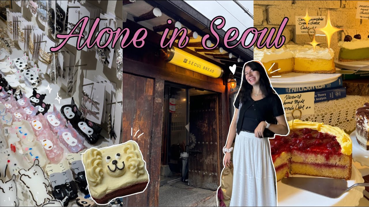 ALONE DIARIES IN KOREA 🇰🇷 shopping, visiting cute cafes, meeting friends 🎀❤️ part 1