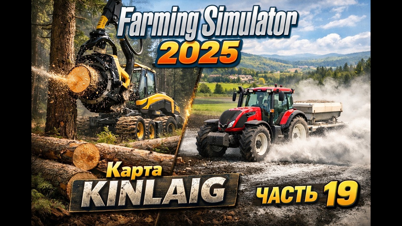 ПИЛИМ ЛЕС И ИЗВЕСТКУЕМ ПОЛЯ! Kinlaig — Часть 19  Farming Simulator 25