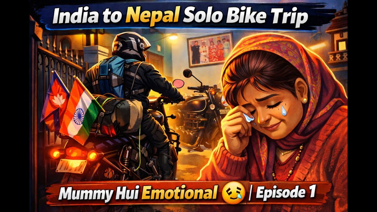 India to Nepal Solo Bike Trip | Mummy Hui Emotional | Episode 1 🏍️🇮🇳🇳🇵