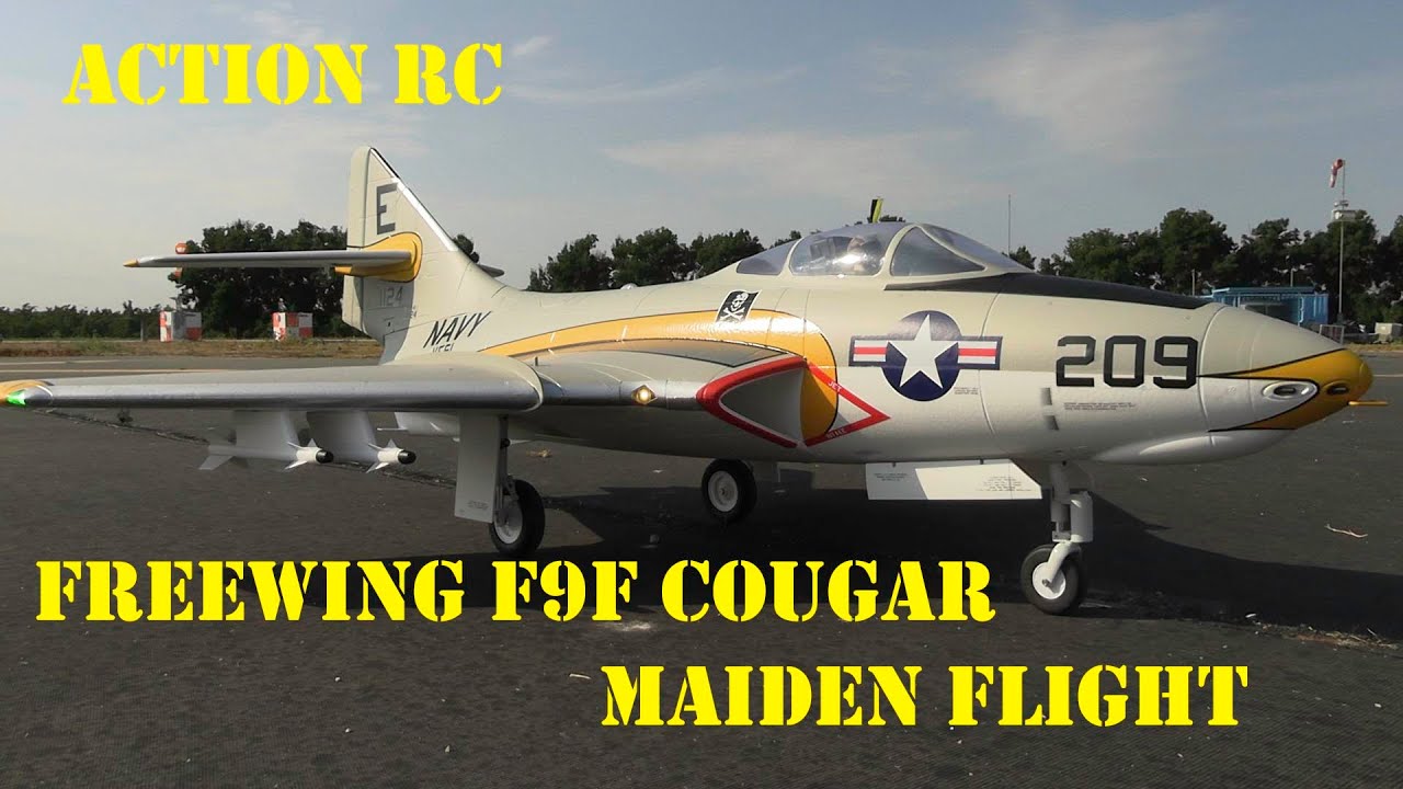 Freewing F9F Cougar Super Scale 80mm Maiden Flight