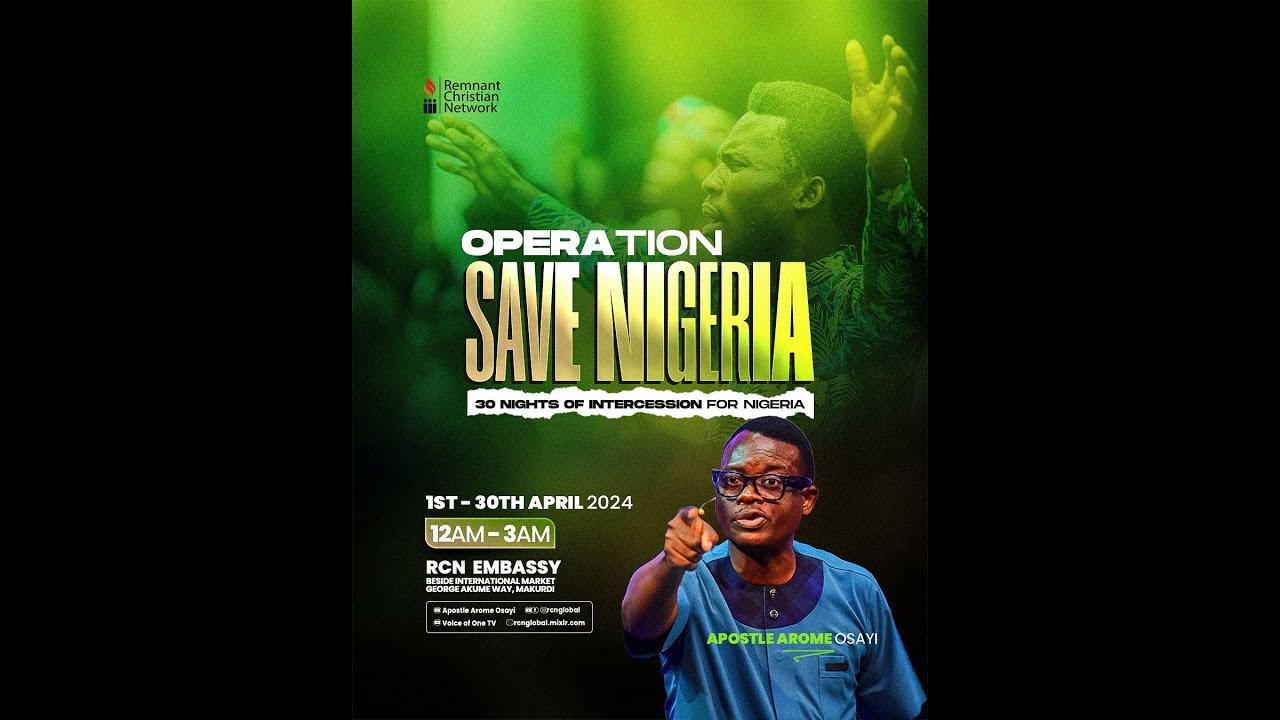 30 NIGHTS OF INTERCESSION FOR NIGERIA || OPERATION SAVE NIGERIA || DAY 2