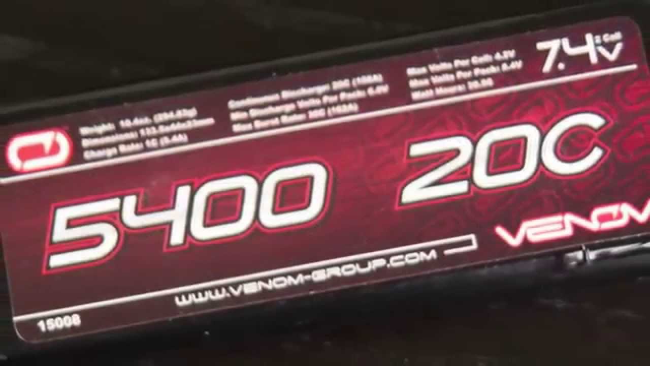 VENOM 20C 2S 2000MAH 7.4 LIPO BATTERY WITH UNIVERSAL PLUG