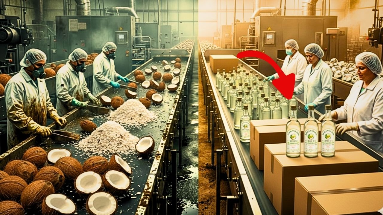 Así se hace el ACEITE DE COCO - ¡Cuánto gana la Industria!