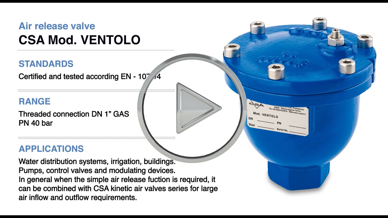 Air release valve Mod.Ventolo