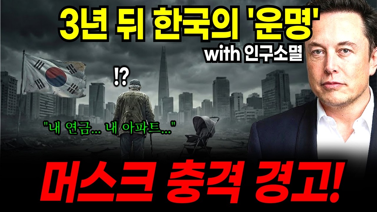 일론 머스크의 소름 돋는 경고... 3년 뒤 내 연금과 아파트는 무사할까?