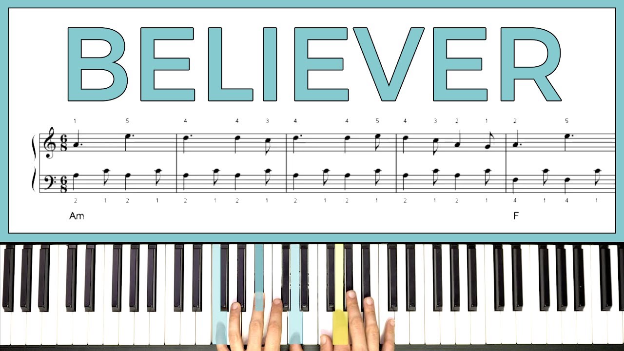 How to play 'Believer' by Imagine Dragons on the piano -- Playground Sessions
