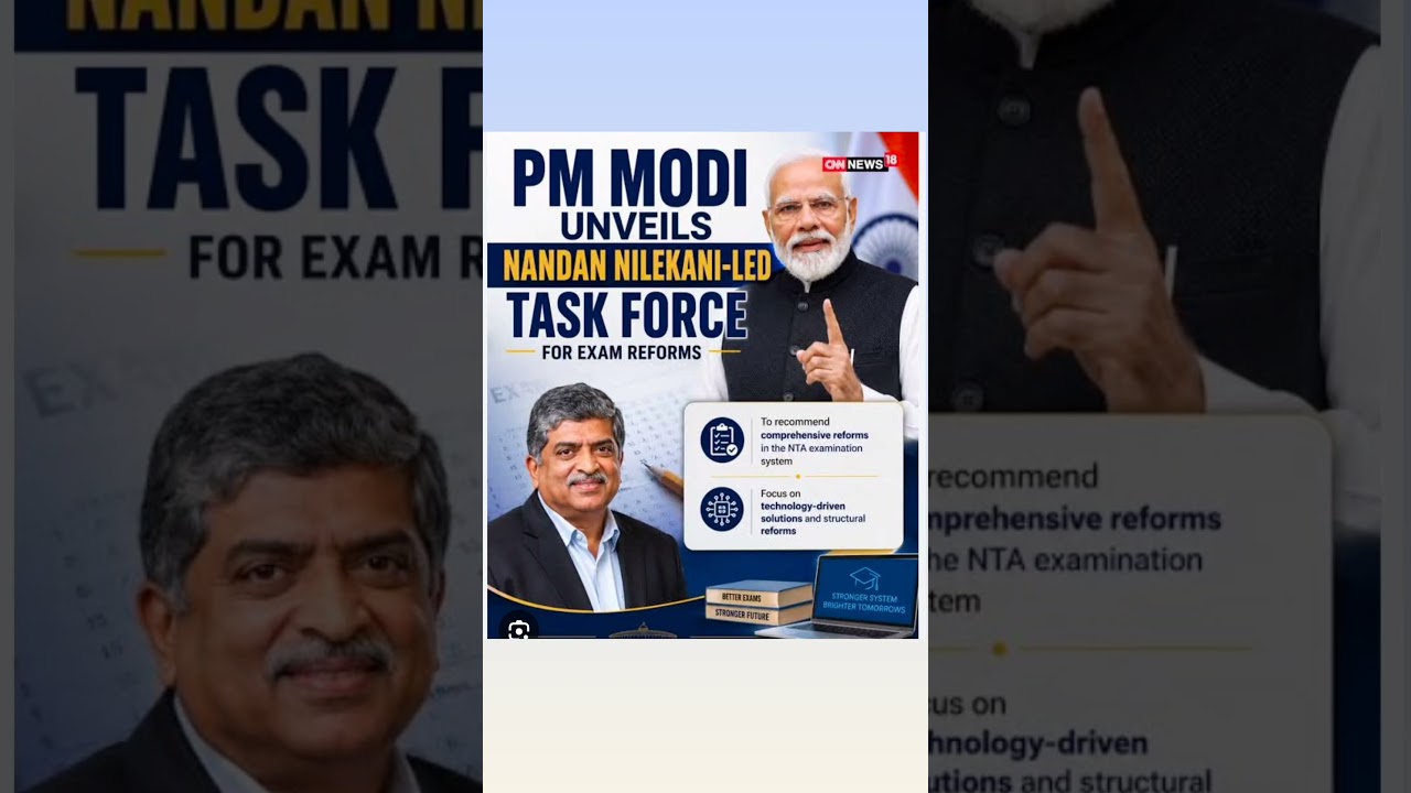 Nandan Nilekani led task force for NTA reforms. #nandannilekani #nta #reforms #neetpaperleak
