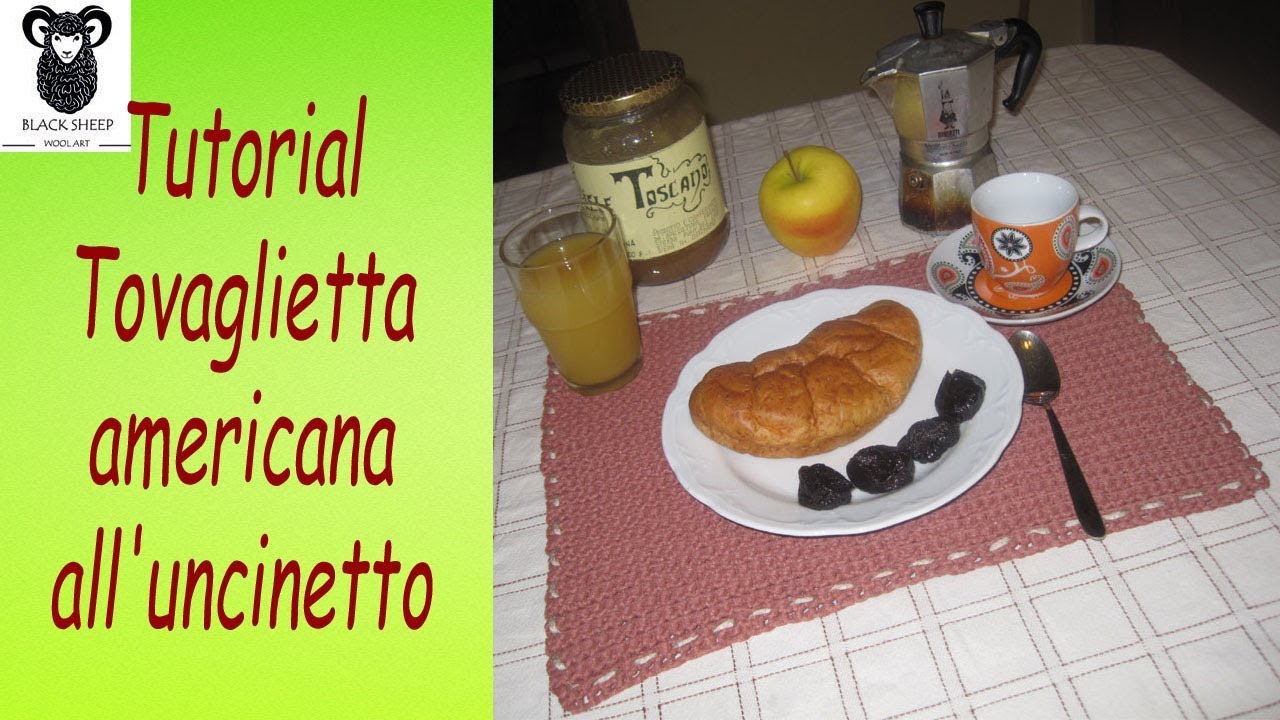 Tutorial Tovaglietta americana all'uncinetto facilissima! (Crochet table mat)