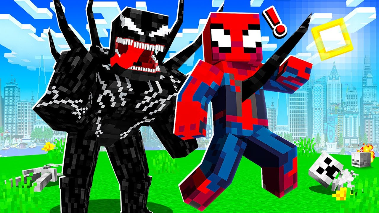 فلم ماين كرافت : فينوم قتل سبايدر مان 😱🔥🏃🏻‍♂️