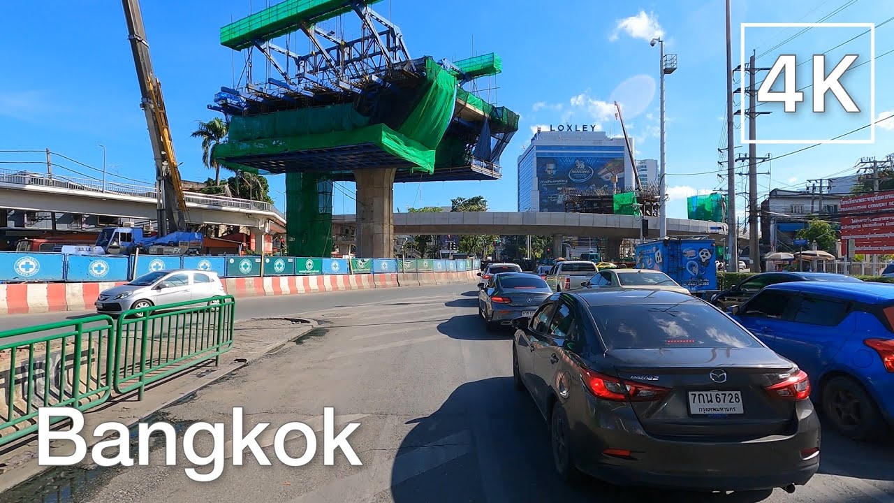 [4K] Driving Downtown Bangkok, Thailand - February 2022 (Saturday)  | Motorcycle Taxi Ride