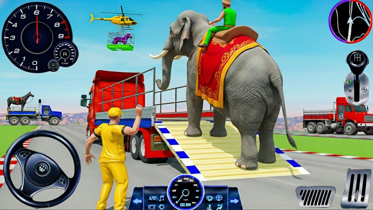 Elephant Truck Transport Simulator | Wild Animal Truck Driving Game #viral #mobilegaming #elephant 