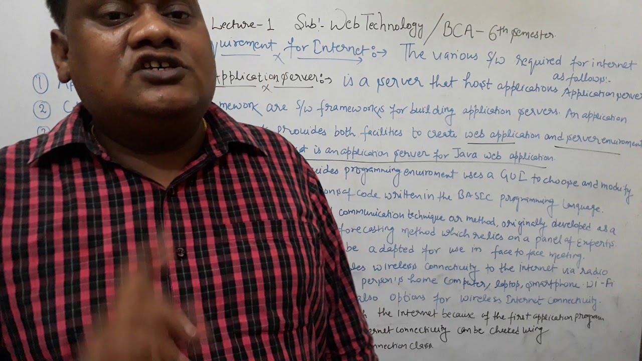 LECTURE-1 SOFTWARE REQUIREMENT FOR INTERNET  || APPLICATION SERVER,VB,  DELPHI METHOD, WI-FI, JAVA||