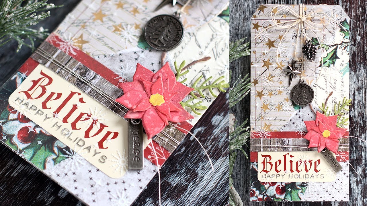 Christmas Tag: Layers with Tim Holtz Ideaology