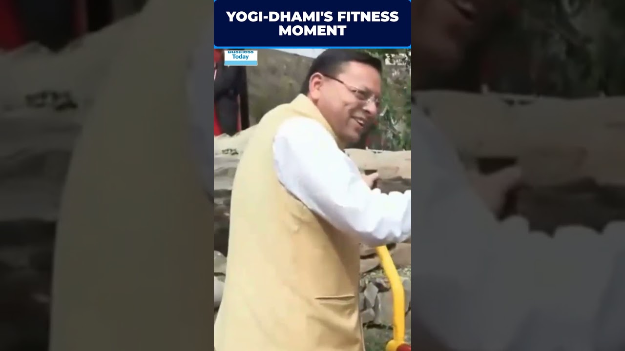 #WATCH | Yogi Adityanath Visits Ancestral Village Panchur, Works Out With Dhami