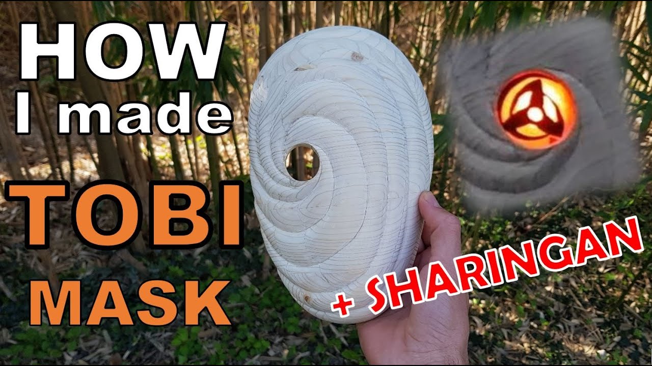 Make the MASK of OBITO + SHARINGAN in WOOD - NARUTO