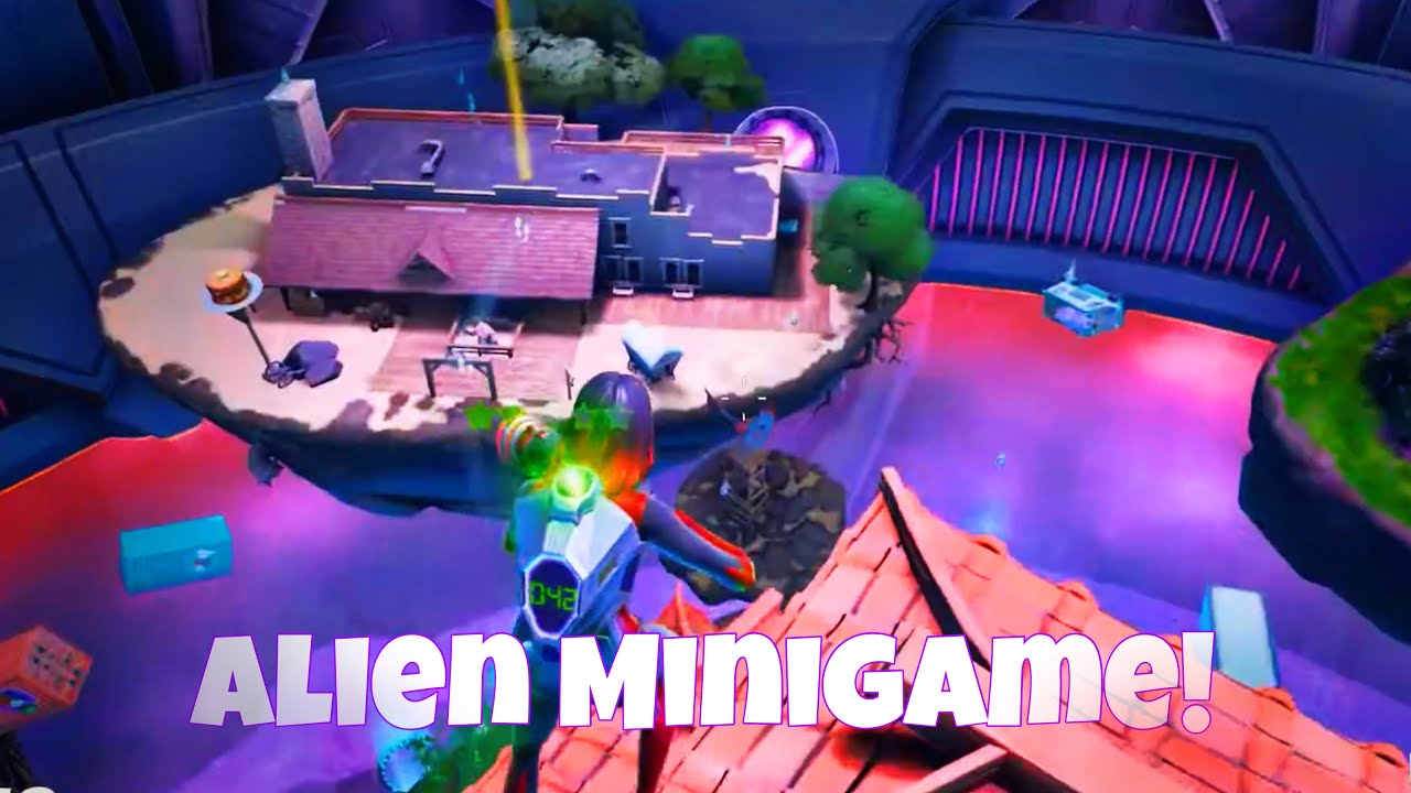 Fortnite 17.10 Update - Alien Mothership Minigame (No Commentary Gameplay)