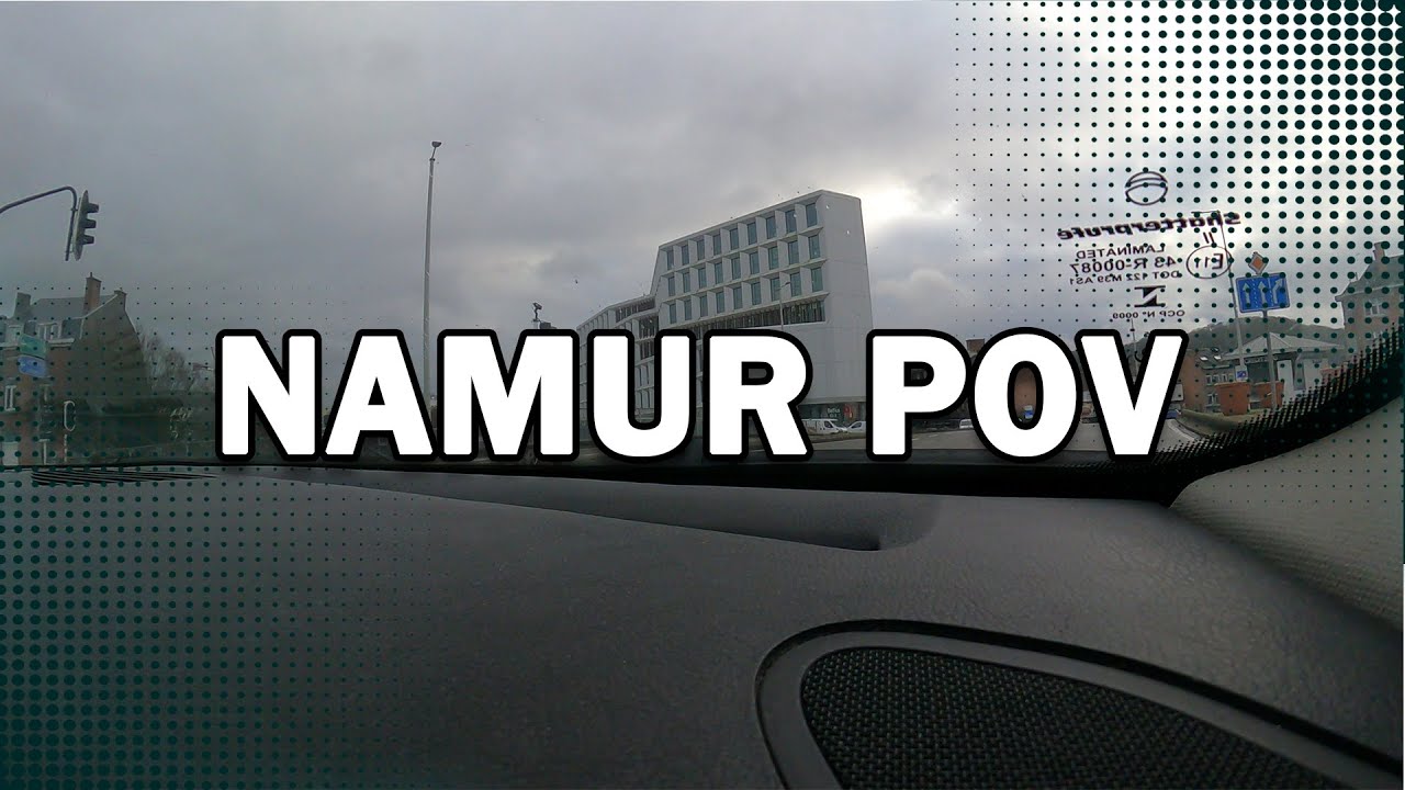 [POV QHD] Driving from Charleroi to Namur under cloudy weather 2023