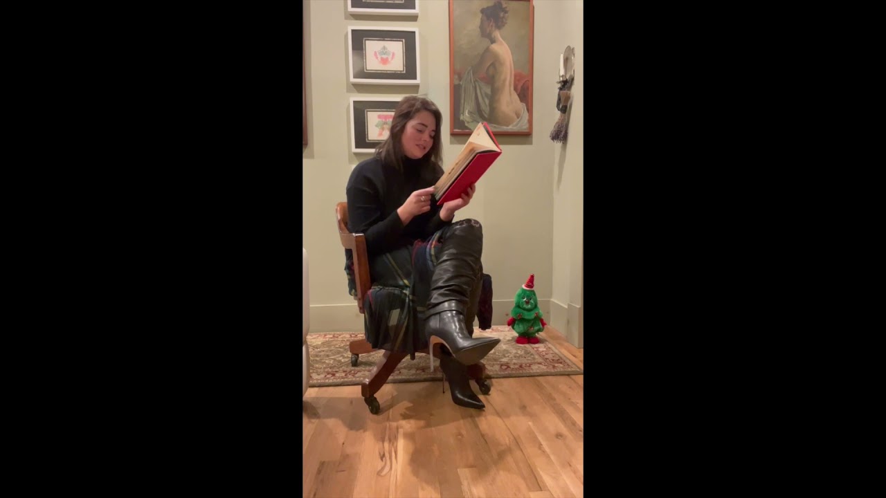 ASMR Holiday Reading to You in New Designer Boots