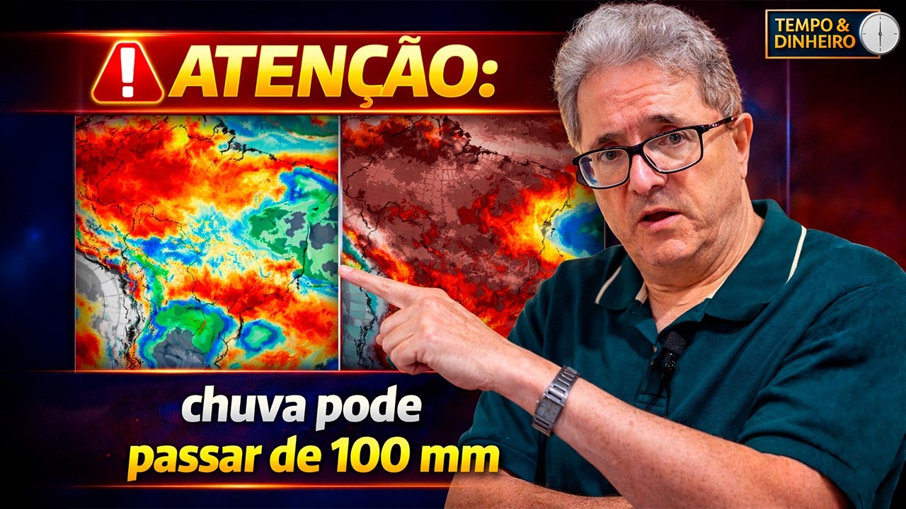 ATENÇÃO: chuva pode passar de 100 mm e avança por várias regiões