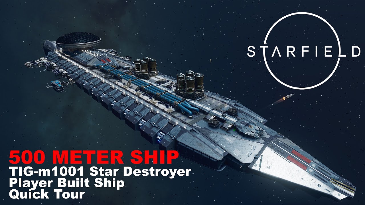 STARFIELD | 500 METER SHIP! TIG-m1001 Star Destroyer - Quick Tour | PC 4K • RTX3080 Ti 