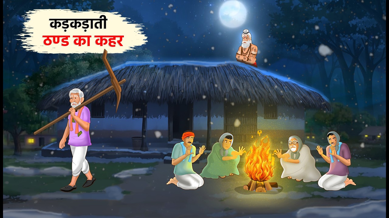कड़कड़ाती ठण्ड का कहर | Thand ka kahar | hindi kahaniyan | cartoon story | moral stories| Hindi kahani