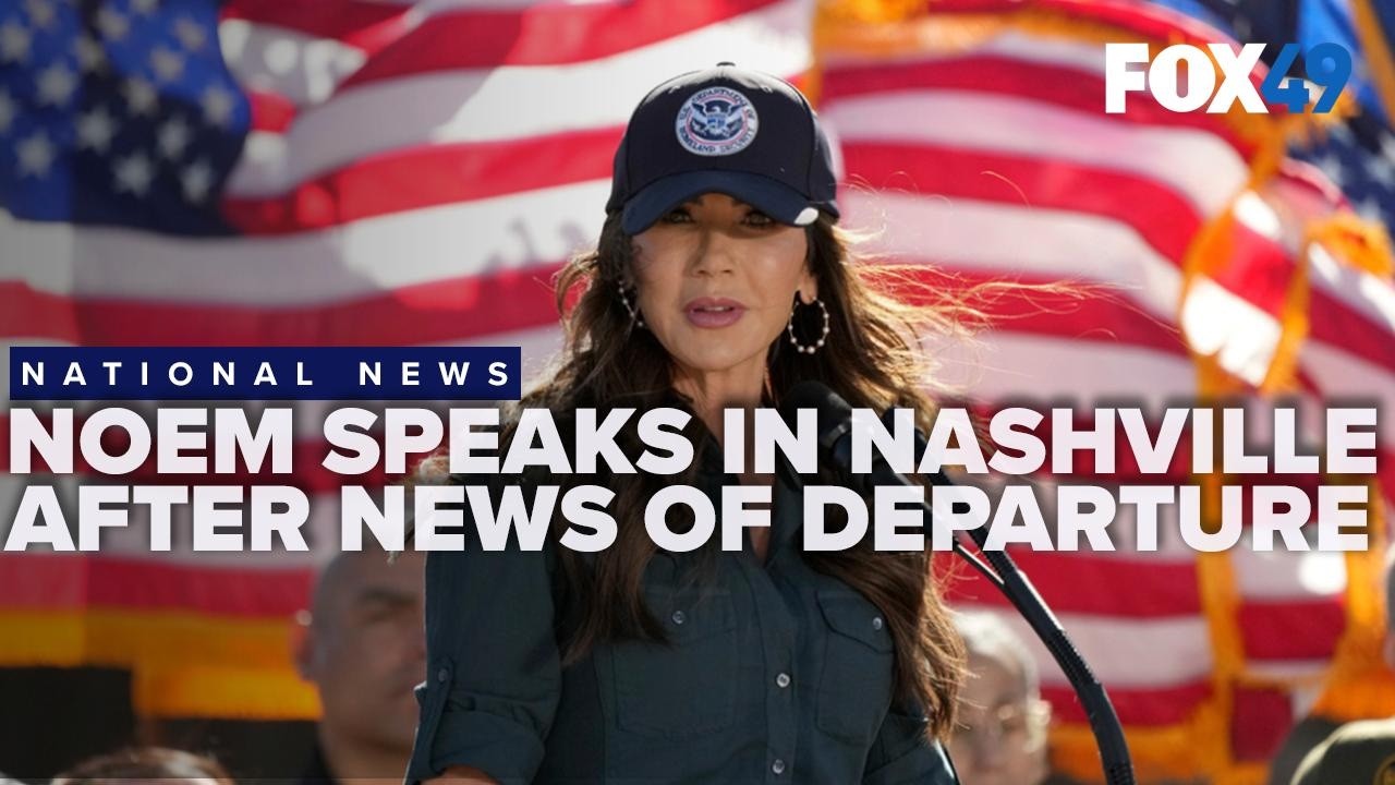 Kristi Noem speaks in Nashville following announcement of her departure from Homeland Security