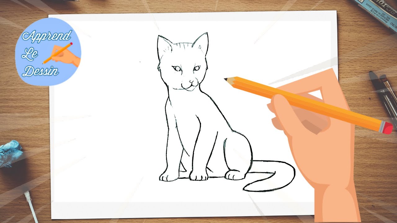 COMMENT DESSINER UN CHAT | DESSIN FACILE POUR ENFANT | APPRENDRE À DESSINER