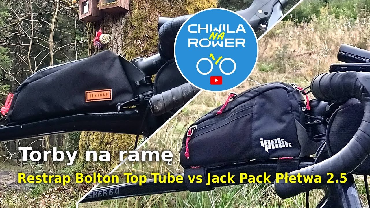 Torby na ramę, Restrap Bolton Top Tube vs Jack Pack Płetwa 2.5 - vlog rowerowy #60