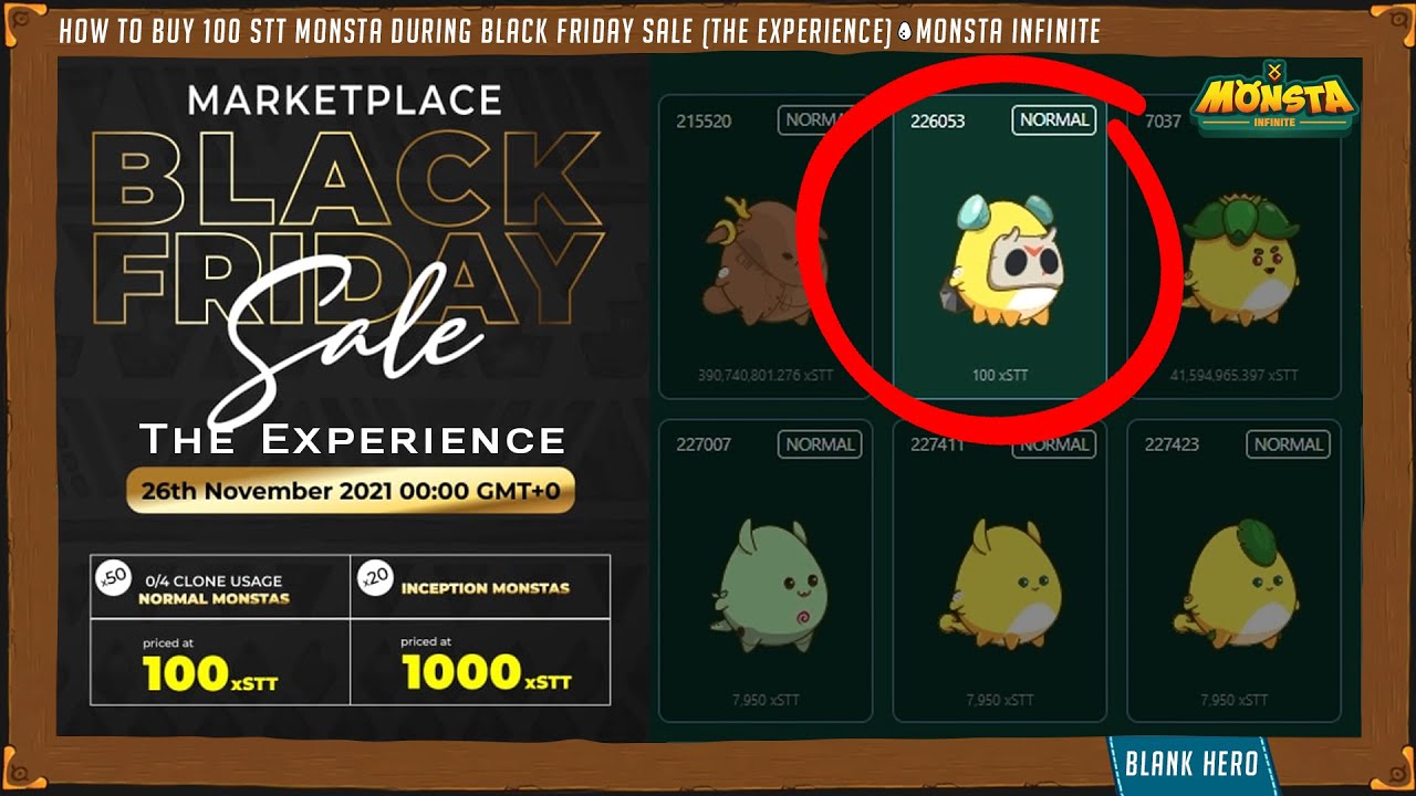 How to Buy 100 STT MONSTA during BLACK FRIDAY SALE (The Experience) 🥚 Monsta Infinite