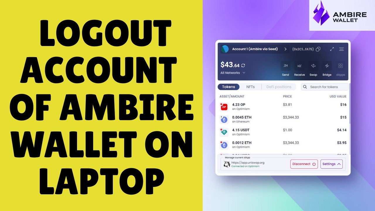 How to Logout Ambire Wallet on Laptop 2026?