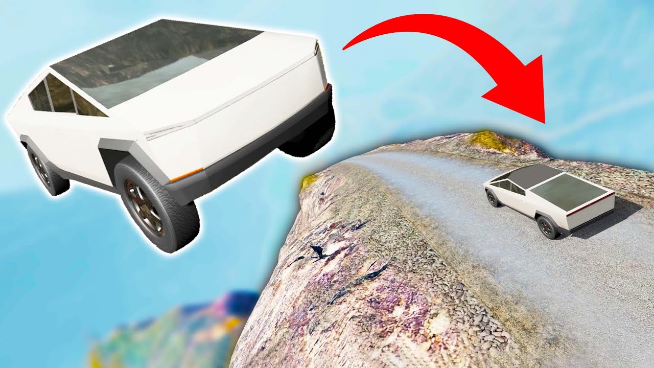 DRIVING A CYBERTRUCK OFF A MOUNTAIN! (BeamNG Drive)