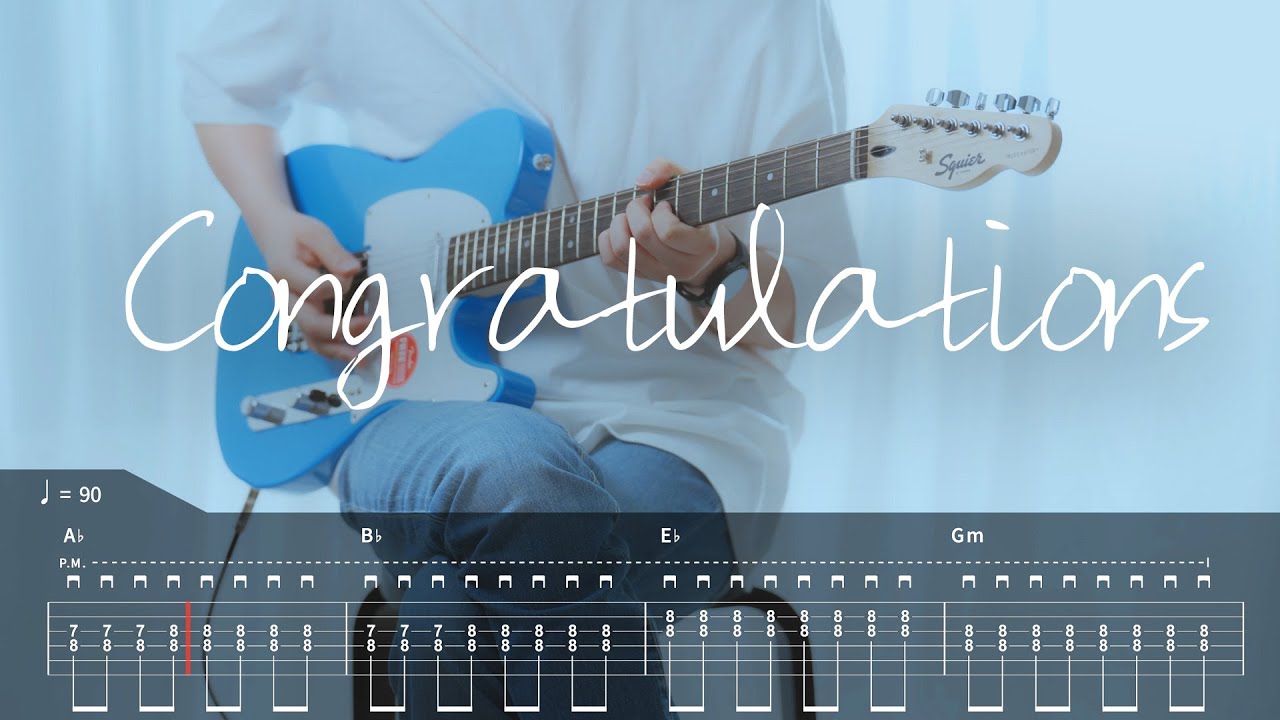 [TAB] DAY6 (데이식스) - Congratulations 기타커버【●○○○○】