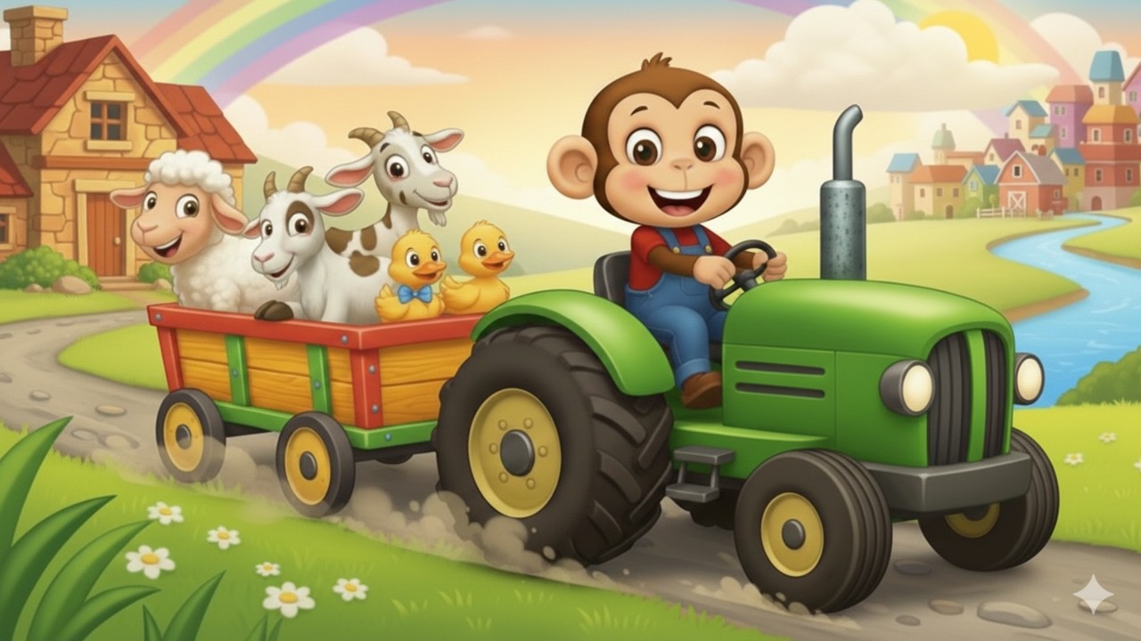 A Monkey’s Farm Adventure 🐒🚜