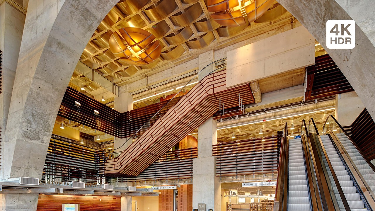 🇺🇸 San Diego Central Library Walking Tour · 4K HDR