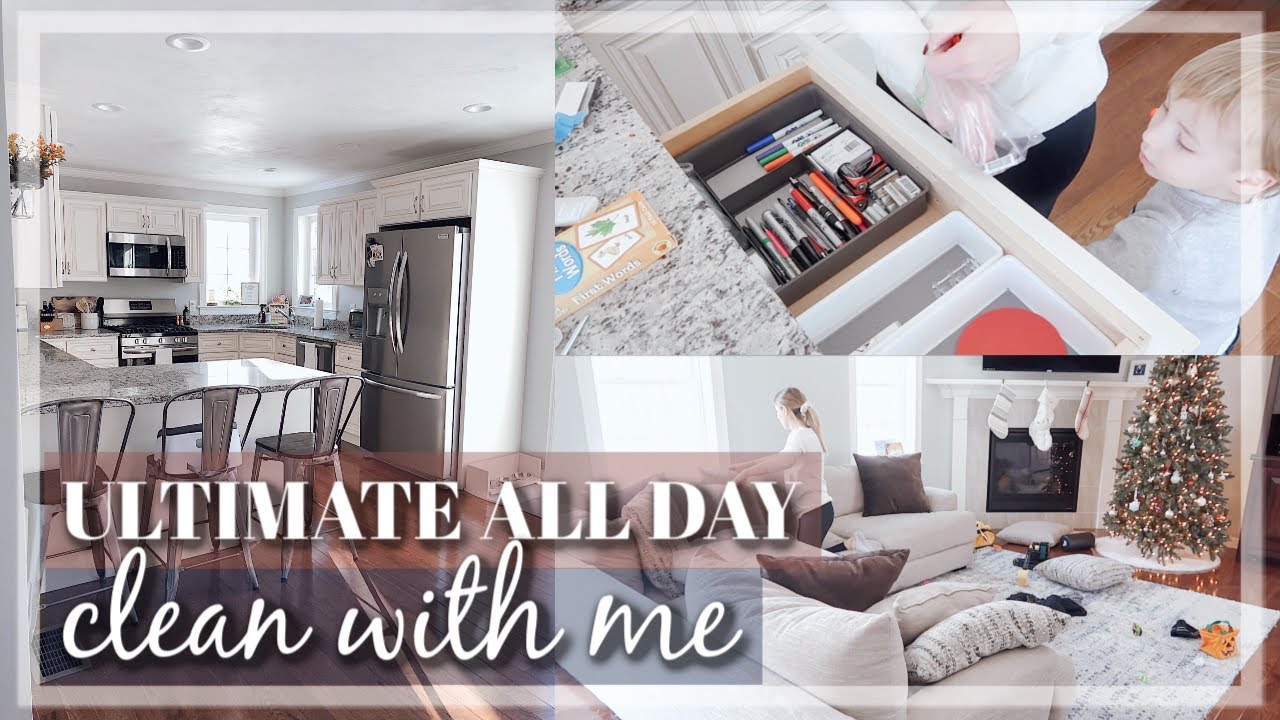 ALL DAY ULTIMATE CLEAN WITH ME 2019 / EXTREME BURST CLEANING / WHOLE HOUSE CLEANING MOTIVATION