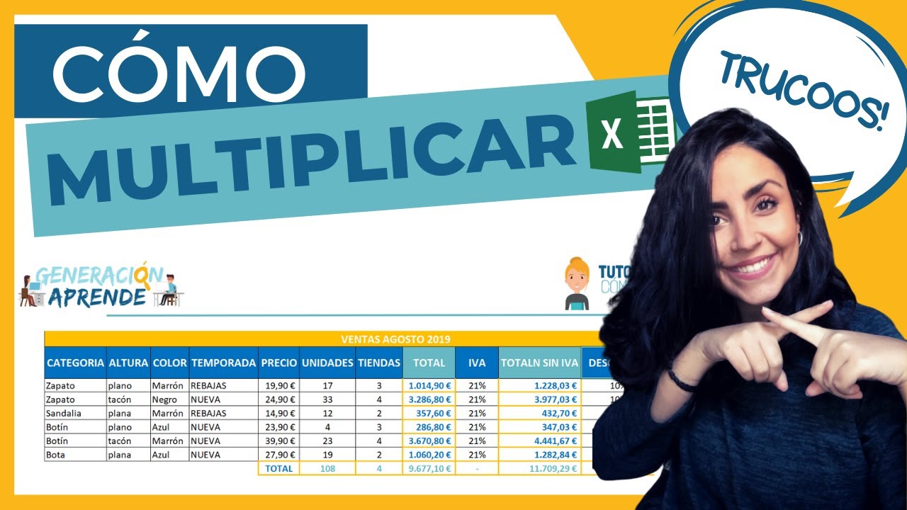 ✖️ COMO MULTIPLICAR EN EXCEL: 🤓 Aprende a multiplicar en Excel FÁCIL