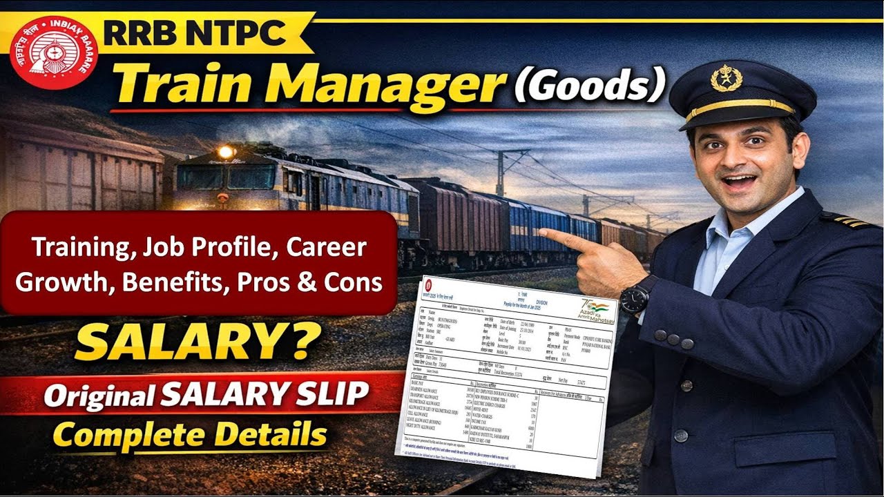 💰Train Manager Goods Salary | 🔥Original Salary Slip | RRB NTPC Train Manager Goods Job Profile