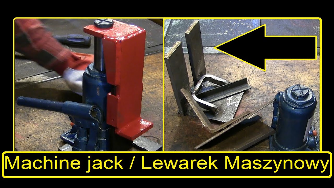 Machine  lift  ( metal scrap) low hydraulic jack DIY - transport of machines Bottle Jack Attachment