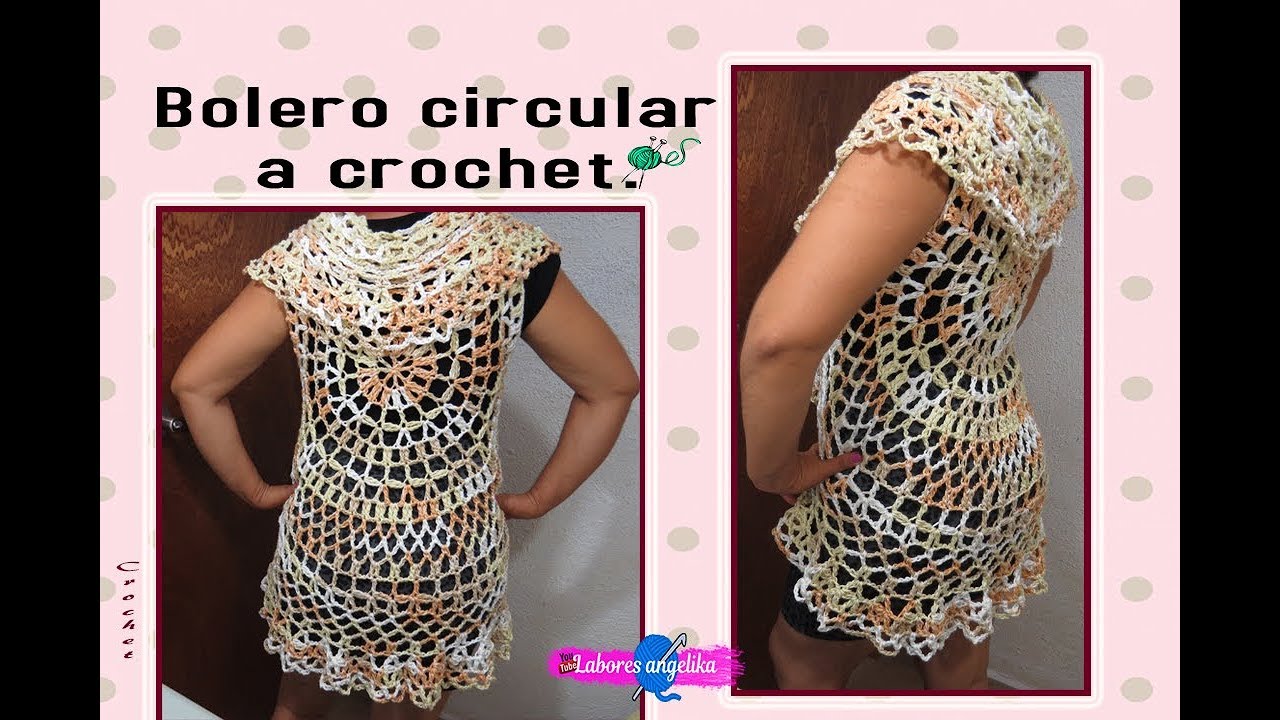 BOLERO CIRCULAR A CROCHET. | Labores Angélika |